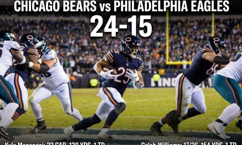 chicago bears vs philadelphia eagles match player stats
