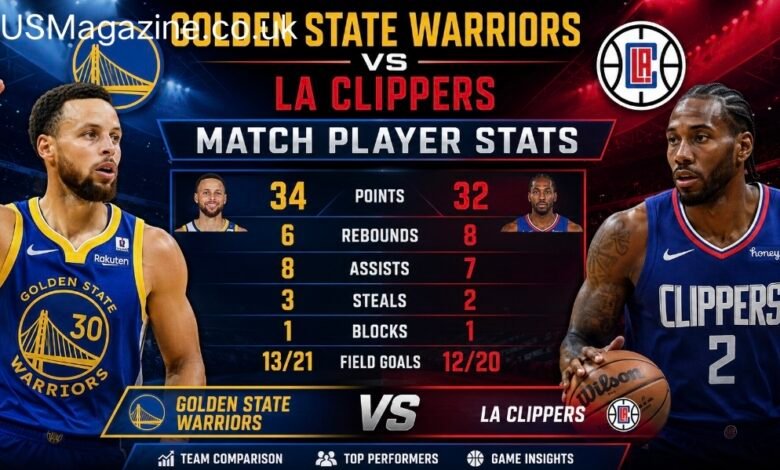 golden state warriors vs la clippers match player stats