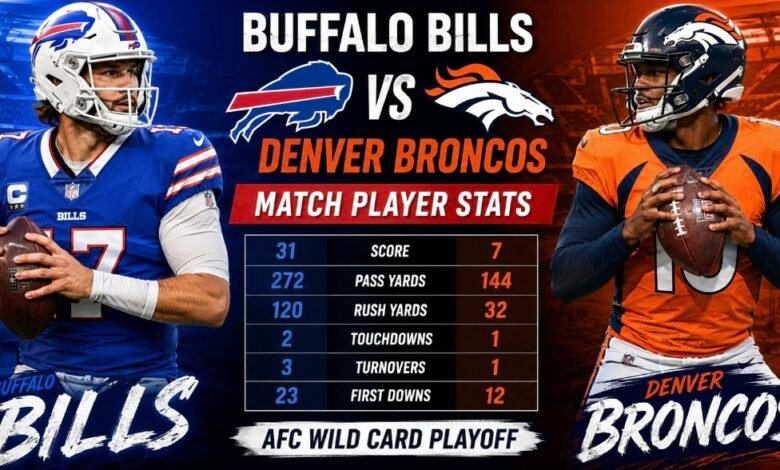 buffalo bills vs denver broncos match player stats