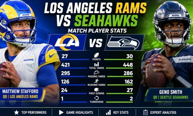 los angeles rams vs seahawks match player stats