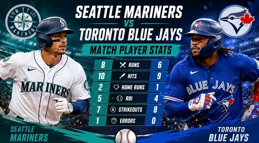 seattle mariners vs toronto blue jays match player stats