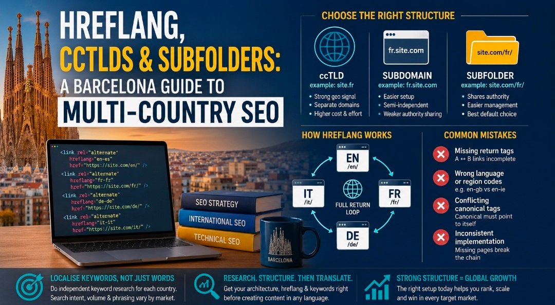 Hreflang, ccTLDs & Subfolders: A Barcelona Guide to Multi-Country SEO